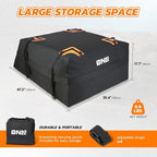 DNA Motoring Car Rooftop Waterproof Bag, 17 Cubic Feet Waterproof Car Roof Luggage Bag, Heavy Duty Car Roof Cargo Carrier Bag, Car Roof Bag, w/ 4 Reinforced Straps, TOOLS-00422