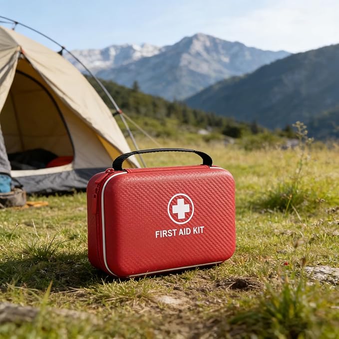 First Aid Kit - Smart Compartments Medical Kit with EVA Hard Shell, Large Capacity for Various Emergency Supplies, Emergency 