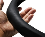 Quick Install Sporty Perforated Nappa Leather Steering Wheel Cover with Red Circular Stripe Trim Universal fit Any 14½ to 15 inches Car Pickup SUV 14.5 to 15 inches SW