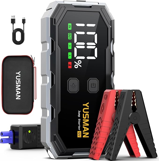 Car Jump Starter, 8000A 12V Jump Battery Pack (All Gas/10.0L Diesel), Portable Jump Starter with Display, Car Jump Starter