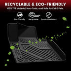 LASFIT Floor Mats & Cargo Mat with Seatback for Hyundai Tucson 2021 2020 2019, All Weather TPE Car Mats Custom Fit Hyundai Tucson 2019-2021 Floor Liners & Trunk Mat with Backrest, Black