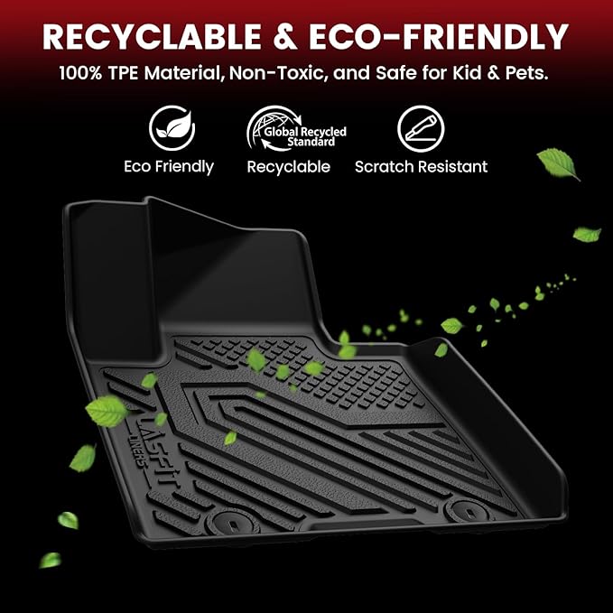 LASFIT Floor Mats & Cargo Mat with Seatback for Hyundai Tucson 2021 2020 2019, All Weather TPE Car Mats Custom Fit Hyundai Tucson 2019-2021 Floor Liners & Trunk Mat with Backrest, Black