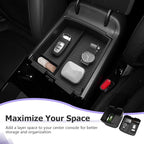 Center Console Organizer Compatible with 2025 2026 Hyundai Tucson Limited Hybrid/Tucson Plug-in Hybrid Accessories Storage Box Compartment Tray - ONLY Fit with Electronic Shift 2-Pack[NOT FOR SE/SEL]