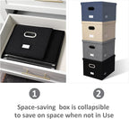 File Organizer Collapsible Storage Box for Office File Box with Lids Document Organizer for Office and Home Easy Slide Durabl