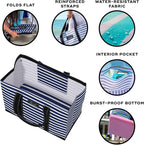 SCOUT Original Deano Tote Large - Durable Lightweight Open Top Beach, Pool & Lake Bag, Inside Zip Pocket, Folds Flat