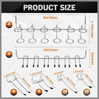 HORUSDY 309 PCS Pegboard Hooks Assortment Kit – 17 Types Heavy Duty Peg Board Hooks & Organizer Accessories – Fits 1/8 & 1/4 