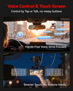 REDTIGER 4K STARVIS 2 Dash Cam Front and Rear, 5GHz WiFi 20MB/s Download, 128GB Card Included, Voice Control, Dash Camera for