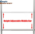 Simple Houseware Adjustable Closet Hanging Rod, Chrome