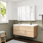 DICTAC Bathroom Medicine Cabinet with Mirrors 31.5x23.62 Inch Storage Cabinet with Mirror Wall Mounted Bathroom Mirror with A