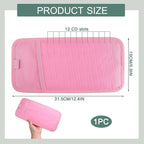 Sun Visor CD Holder, 12-Capacity Car Visor Organizer with DVD Sleeves and Mesh Pocket, Universal Visor Storage for Vehicle CD Case and Pen Holder Ergonomic Design (Pink 1 Pcs)