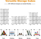 AWTATOS 8 Cube Storage Organizer, Closet Organizer Storage Shelf, Bookcase Bookshelf, DIY Stackable Storage Cubes Shelves for