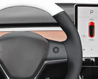 MEWANT Hand Stitched Steering Wheel Cover for Tesla Model 3 2017-2023 / Model Y 2020-2023 for Tesla Model 3/Y Accessories