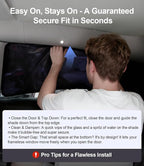 Tesla Model Y 2020-2024 Side Window Shades, Clear Front Half-Window & Semi-Transparent Rear Covers, Static Cling Easy Install, Glare Reduction & Daytime Privacy, Not for 2025-2026 Juniper