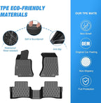 Nilight TPE Floor Mats for Mercedes Benz C-Class Sedan C300 C350e AMG C63 AMG S 2015 2016 2017 2018 2019 2020 2021 All Weather Custom Fit Heavy Duty Floor Liners