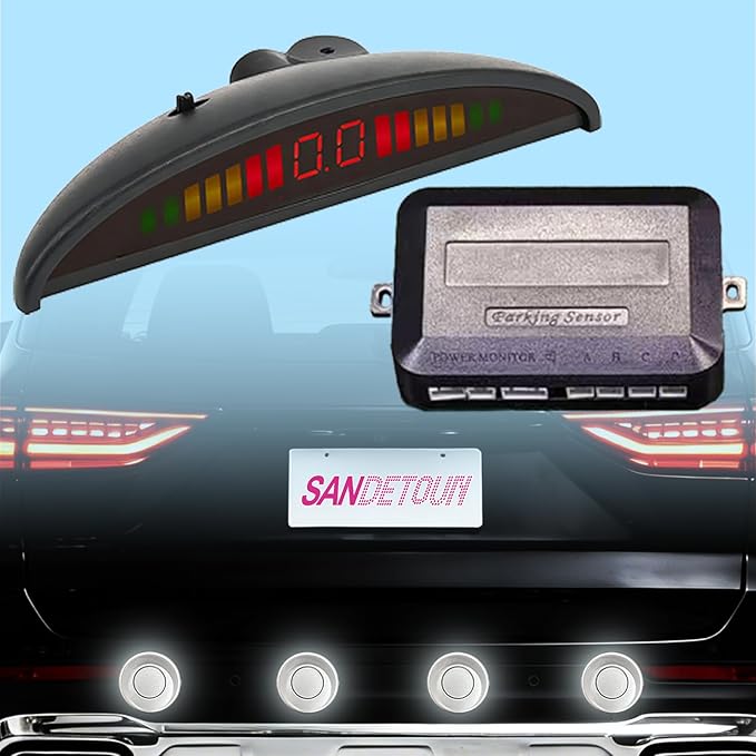 Parking Sensor Kit Backup Sensor Kit Reverse Sensor for Car 18 Color Options for Probes Adjustable Alarm Volume Professional 