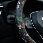 Mushroom Steering Wheel Cover Auto Leather Steering Wheel Protector, Anti-Slip, Breathable, Absorbing Sweat, Universal Mushro