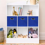 Fabric storage bins Cubes, Fabric Cube Organizer with Handle, Foldable Cube Bins for Cloth or Accessary Storage, 11x11x11, Se