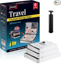 UPGOGO Travel Vacuum Bags for Luggage with Hand Pump,Vacuum Seal Bags for Clothing,Packing Cubes Compression,Cruise Ship and 