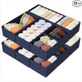 DIMJ Drawer Organizers Clothes, Set of 12 Dresser Organizer Bins, Fabric Closet Organizers and Storage, Shallow Drawer Divide