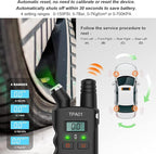 2 in Digital Tyre Pressure Gauge TPMS Relearn Tool with 4 Setting Ranges Auto Off Feature Ideal Replacement for Suitable for Cars Motorcycles Tire Pressure Sensor Activation Tool