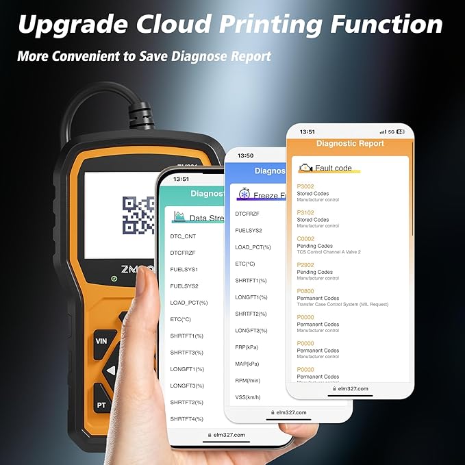 ZMOON ZM301 OBD2 Scanner Diagnostic Tool, Car Code Reader OBDII/EOBD Diagnostic Scan Tool for All Cars After 1996