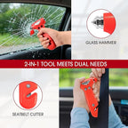 Roadside Car Emergency Kit, Winter Car Safety Kit with 10FT Jumper Cables, Tow Strap, Tool Kit, Reflective Warning Triangle, 