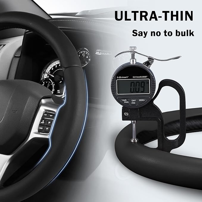 Steering Wheel Cover for Ram 1500, Car Steering Wheel Cover for Dodge Ram 1500 (2012-2018) 1500 Classic(2019-2023) 2500(2012-2018) 3500(2012-2018) 5500(2012-2018), Black