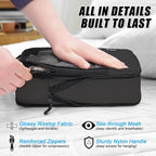 4 PCS Set Compression Packing Cubes for Travel, Lightweight Packaging Organizer Bags for Carry On Space Saving, Travel Essent