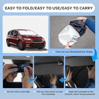 Sun Shade Sunshade for Chrysler Pacifica Minivan 2017-2024 2025 2026 Windshield Cover, 2-Layers Sun Shield 240T Silver Coating Sun Visor Foldable Window Shade Blocks UV Rays Car Accessories