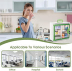 Glosen Medicine Cabinet Locking Medicine Cabinet Wall Mounted【 Green 13.6 x 13.4 x 6.5 Inch 】 Portable Storage Container Big 