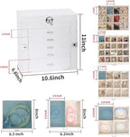 BOOVO Jewelry Box For women, 6 Layer Large Jewelry Organizer With Mirror, Multi-Function Storage Box With Lock, Accessory Hol