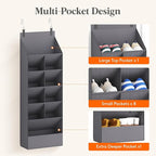 Lifewit 6 Tier Over the Door Shoe Organizer with 11 Large Deep Pockets, Fabric Hanging Shoes Shelf for Closet, Dorm Storage, 