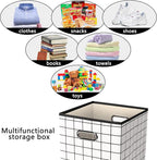 Yunkeeeper storage bins Cubes, Fabric Cube Organizer with Handle, Foldable Cube Bins for Cloth or Accessary Storage, 11x11x11