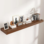 Floating Shelves for Wall, 55 Inch Wide x 12 Inch Deep Floating Shelves, Long Wood Floating Wall Shelf Shelves for Living Roo