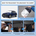 Sun Shade Sunshade for Audi Q5 2018-2024 2025 2026 Windshield Cover, 4-Layers Sun Shield for Q5 SQ5 Premium, Premium Plus, Prestige Crossover SUV Winter 250T Silver Coating Sun Visor Car Accessories