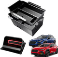 2Pack 2025 Crosstrek Center Console Organizer & Fuse Box Coin Container Storage Tray for 2024 2025 2026 Subaru Crosstrek Hybrid Armrest Storage Box Crosstrek 2025 Accessories Storage Box Double Layer