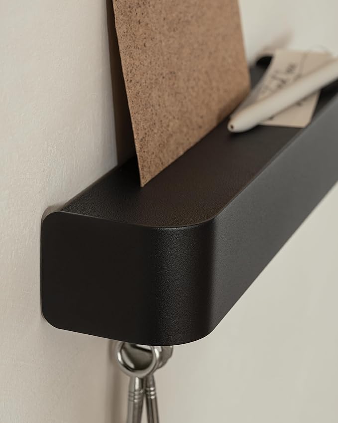 Kazai. Key Holder for Wall 'Tone' | Minimalist Key Hooks Design from Berlin | Modern Key Hanger with Metal Shelf | Key Hook W