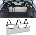 Car Trunk Organizer, Waterproof Collapsible Cargo Bag with 4 Pockets,Backseat Hanging Large Storage with Adjustable Straps, St