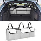Car Trunk Organizer, Waterproof Collapsible Cargo Bag with 4 Pockets,Backseat Hanging Large Storage with Adjustable Straps, St