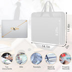 onvvippiv File Organizer Fireproof Expanding Accordion File Folder with Zipper Labels13 Pockets Document Organizer Holder Sto