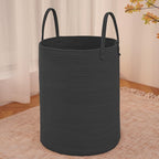 JMvicyroam Large Woven Laundry Basket Hamper,100L Cotton Rope Storage Bin for Blankets,Toys and Clothes,Decorative Tall Nurse