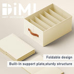 DIMJ Large Wardrobe Clothes Organizer, 8 Packs Fabric Closet Storage Organizer with Handles, Foldable Closet Organizers Divid