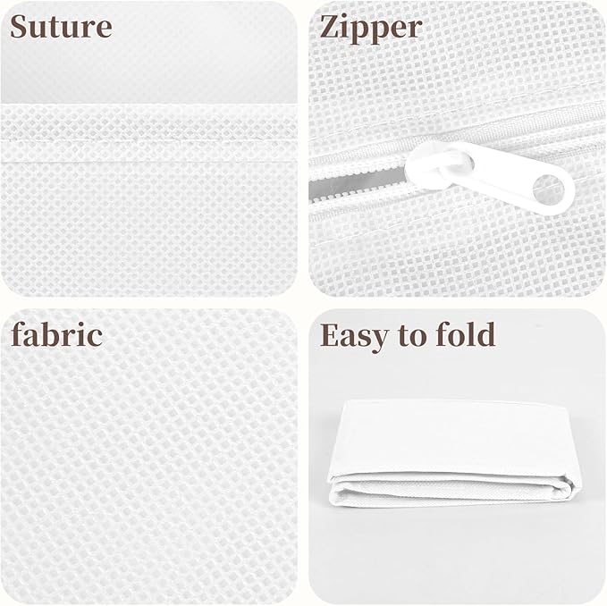 Drawer Organizer Clothes, 16 Pack Dresser Organizer Bins, Foldable Closet Organizers and Storage Fabric Dresser Bins, Shallow