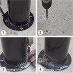 Steel Pipe Parking Stopper for Garage, Car Blocker, Garage Parking Aid, for Various Car Parking(100cm/39.3in)