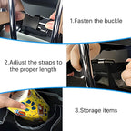 Car Trunk Organizer, Waterproof Backseat Hanging Large Storage with Adjustable Straps, Collapsible Cargo Bag with 4 Pockets,