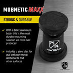Mob Armor MobNetic Maxx - USA Assembled Magnetic Phone Holder for Car, Magnetic Car Phone Mount, 90-Degree Tilt, 360-Degree Rotation, Aluminum Metal, Compatible with iPhone & Android - Gunmetal