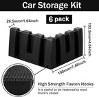 6 Pack Car Trunk Organizer Blocks for Back of SUV Multipurpose Car Storage Organizer Blocks Trunk Divider Available to Wool