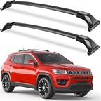 KINGGERI 300lbs Roof Racks Cross Bars Fit for Jeep Compass 2018-2026, Aluminum Heavy Duty Roof Rails Crossbars Rooftop Cargo Basket Carrier Bag Luggage Rails Kayak Canoe Snowboard Skiboard Bike