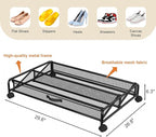 2 Pack Under Bed Shoes Storage + Plate Organizer