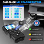 OBD2 Scanner Diagnostic Tool, Check Engine Light Car Code Reader with Reset, Battery Tester, Live Data, Freeze Frame, I/M